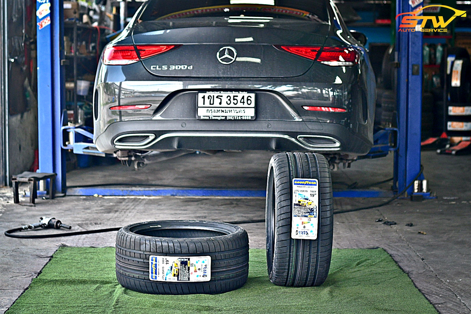ยาง GOODYEAR EAGLE F1 ASYMMETRIC 3 ROF 275/35R19 100Y ติดตั้งใส่ Mercedes Benz CLS300d