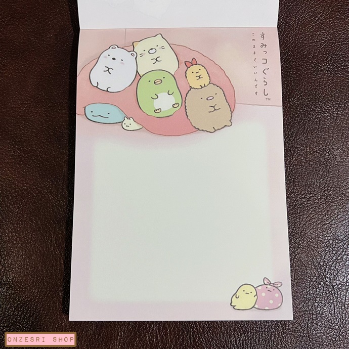สมุดฉีก Sumikko Gurashi Picture Book Art Collection แบบสีชมพู ขนาด 14.8 x 10.5 ซม. มี 4 ลาย รวม 100 แผ่น