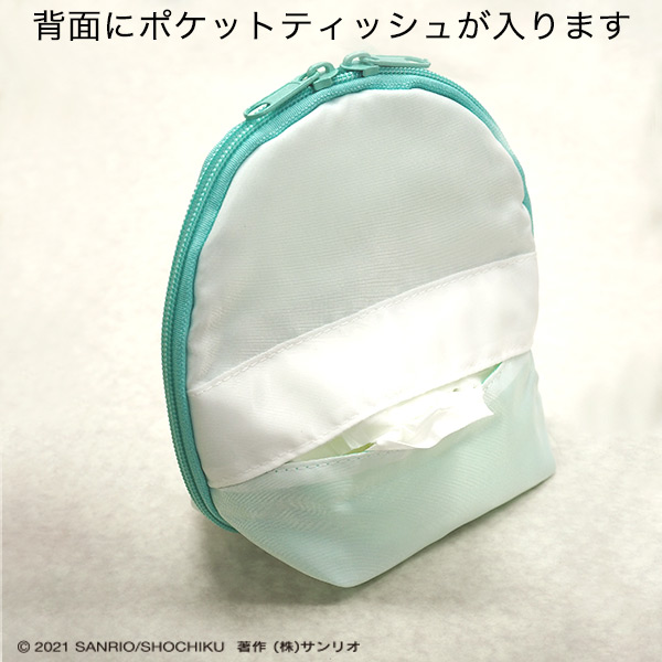 กระเป๋า Kabuki Nyantaro (Sanrio Japan Limited) Pouch ด้านหลังใส่ทิชชู่ได้ ด้านในมีหลายช่อง ขนาด 16 x 14 x 8 ซม.