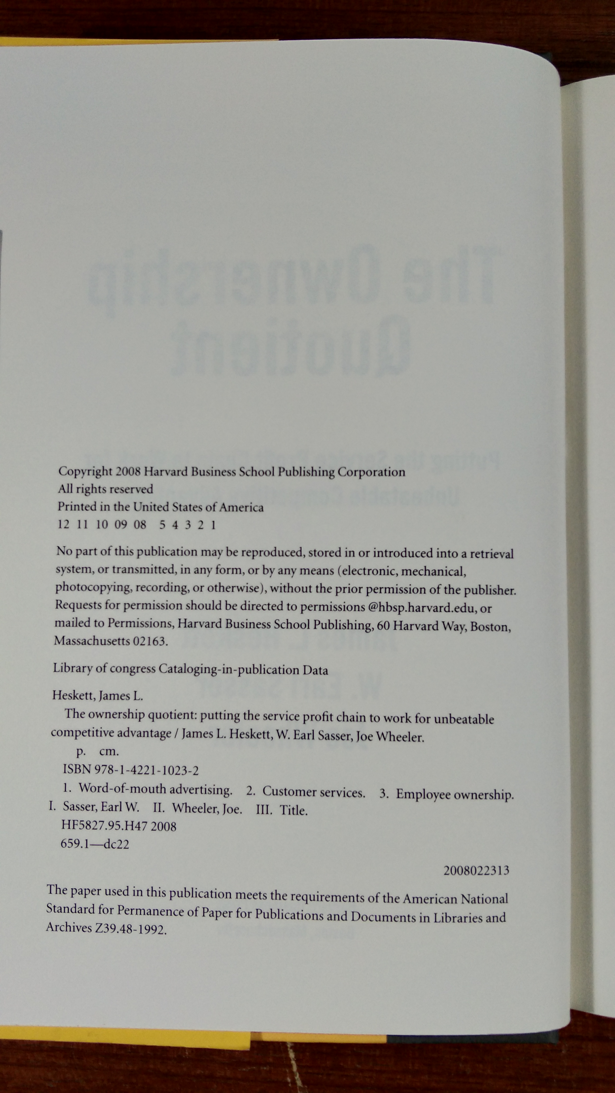 THE OWNERSHIP QUOTIENT / JAMES L.HESKETT