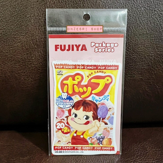 Vinyl Sticker สติกเกอร์กันน้ำสีสดใส ลาย Fujiya Peko Milky Pop Candy ขนาด 8 x 5.5 ซม. ใช้ตกแต่งสิ่งต่าง ๆ ได้ ทนทานมาก