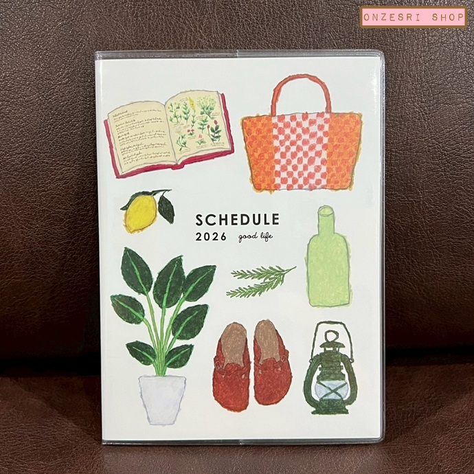 สมุด 2026 Schedule Book เล่มบาง A6 ลาย Yusuke Yonezu - Good Life at Home ขนาด 10.5 x 15.2 ซม. (48 หน้า) มีให้จดตั้งแต่เดือน 1/2026 - 12/2026 เป็นปฎิทินแบบ monthly