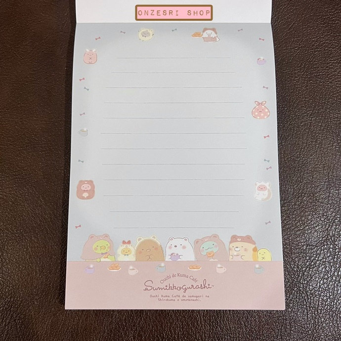 สมุดฉีก Sumikko Gurashi Ouchi de Kuma แบบสีน้ำตาล ขนาด 14.8 x 10.5 ซม. มี 4 ลาย รวม 100 แผ่น