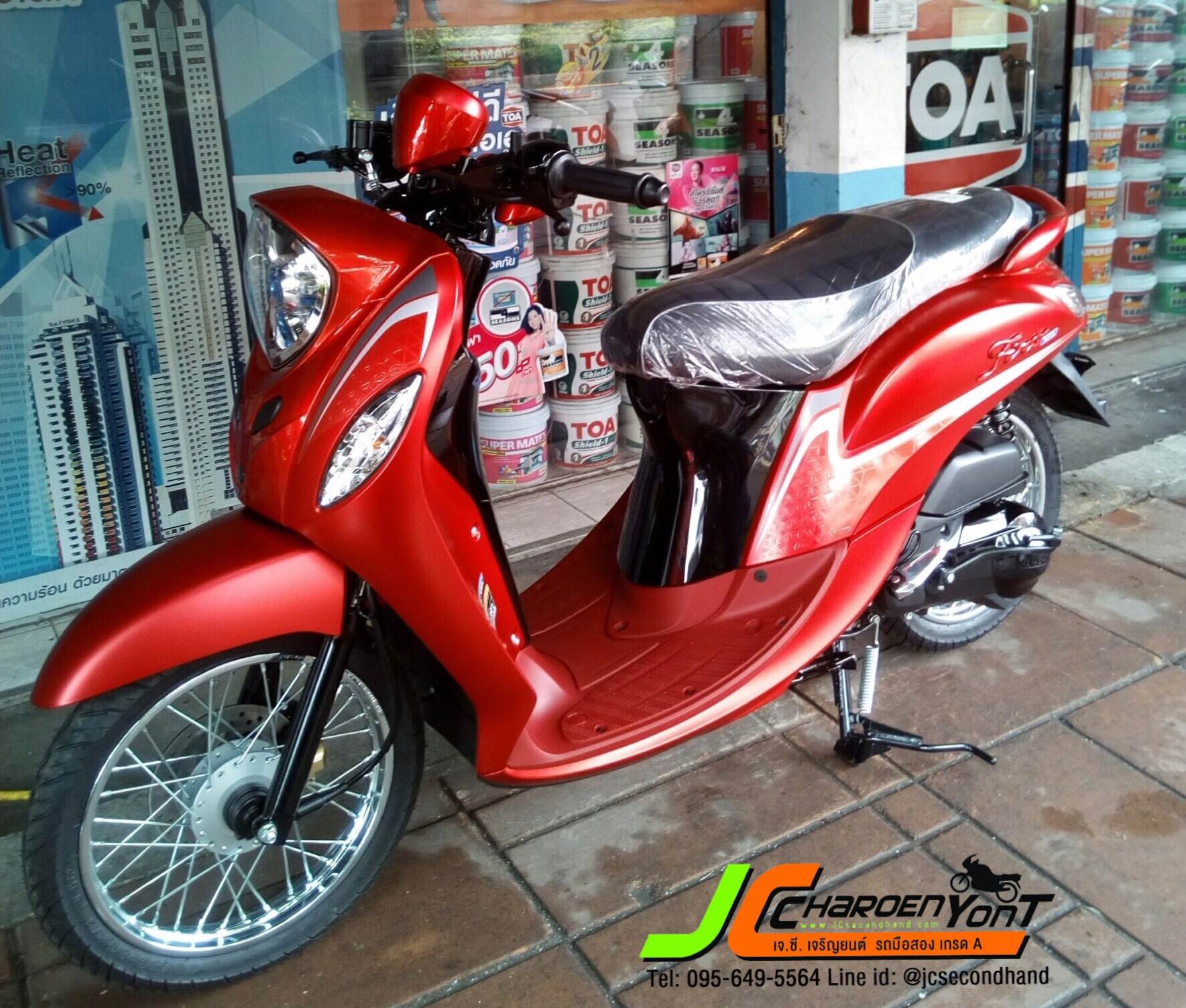 ปัง exclamation ปัง exclamation ปัง exclamation "รถป้ายแดงถูกรางวัลจร้า" YAMAHA FINO125i ลายล่าสุด ร้อนๆ เพิ่งออกจากเตาเมื่อ 08/05/60 ไม่กี่วันนี้เองจร้า ตัวรถไม่มีคำบรรยายคใดๆ เพราะเป็นรถใหม่เป๊ะทุกสัดส่วน