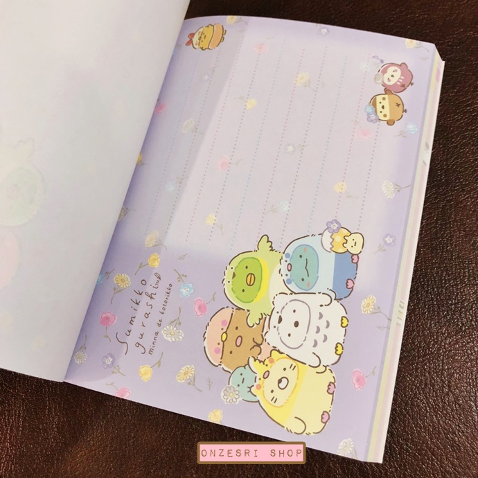 สมุดเล่มเล็ก ลาย Sumikko Gurashi Minna de Kotorikko แบบ Tree ขนาด 14.8 x 10.5 x 1.3 ซม. มี 4 ลาย รวม 120 แผ่น