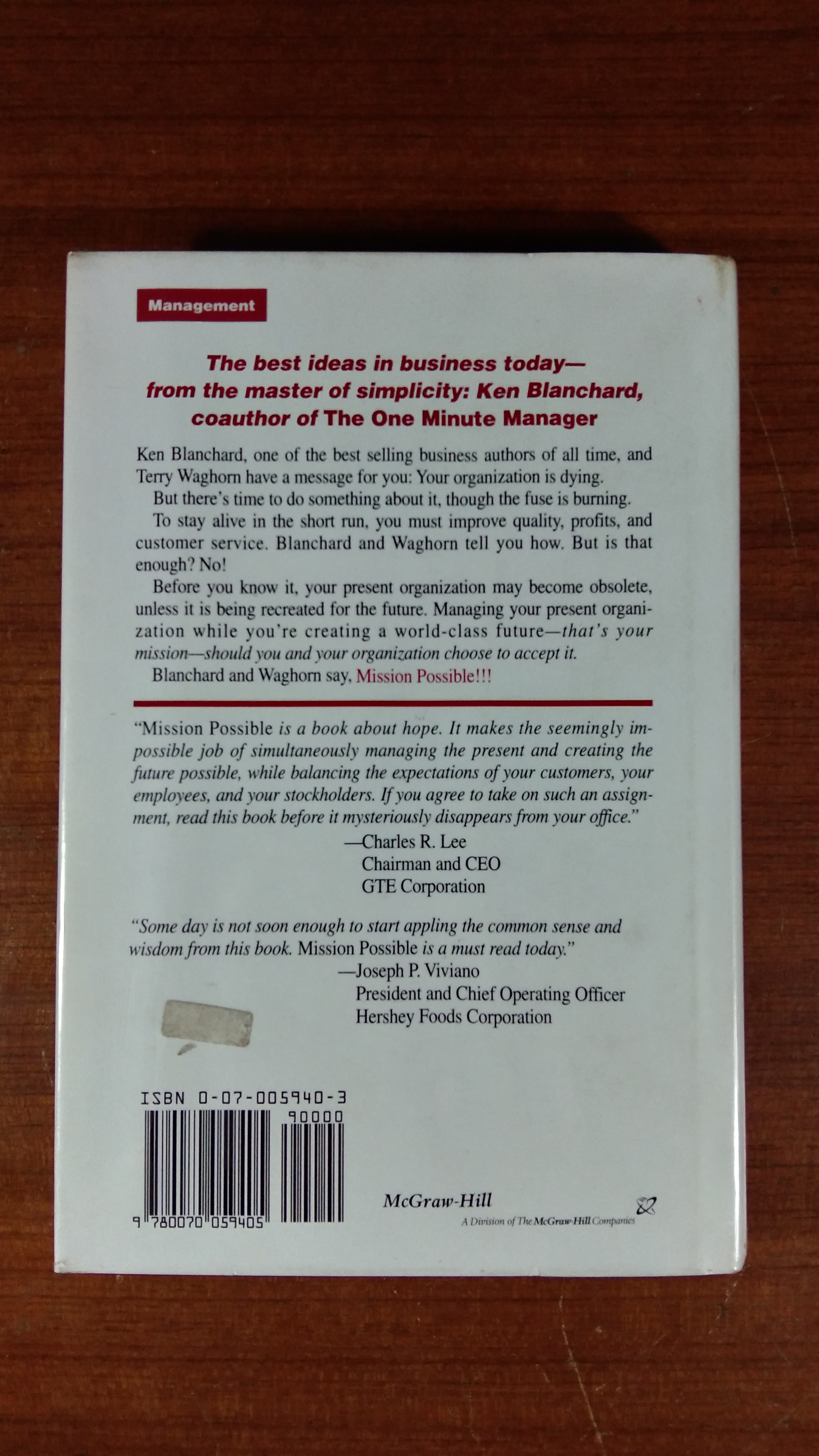 MISSION POSSIBLE / KEN BLANCHARD