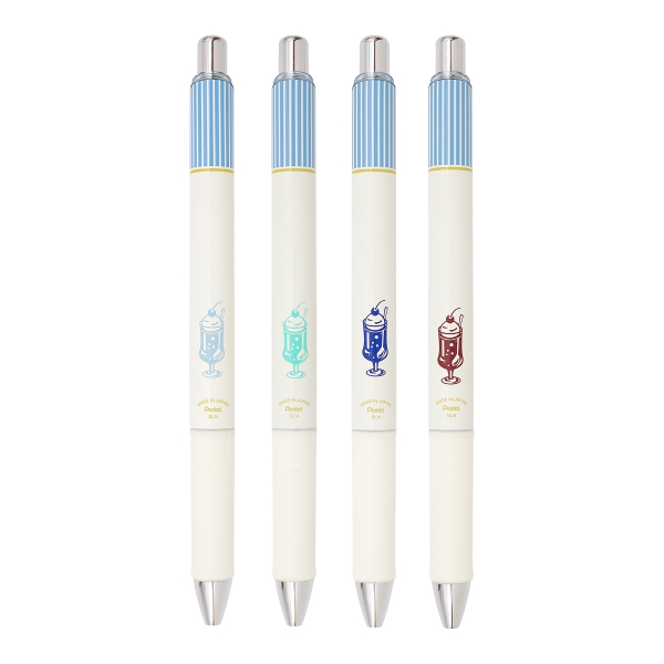 เซ็ตปากกา Pentel Energel Clena (Limited Design) แบบ Cream Soda Set หัว 0.4 หมึกสีดำ