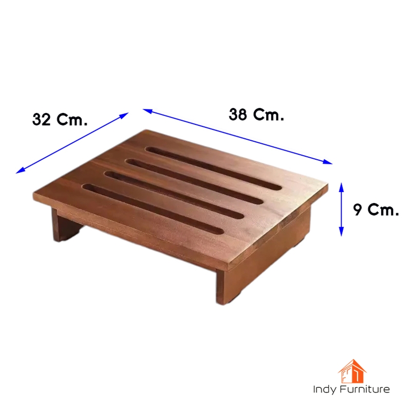 ชั้นวางอเนกประสงค์ ไม้ยางพารา รุ่น Ratee สีโอ๊ค