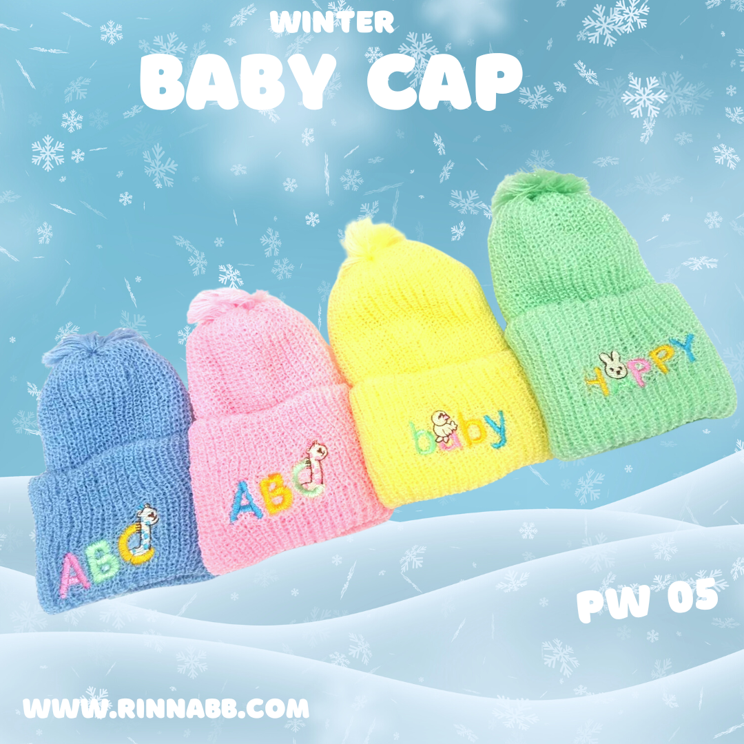 PW 05 หมวกไหมพรมปัก Knitted Embroidered Cap
