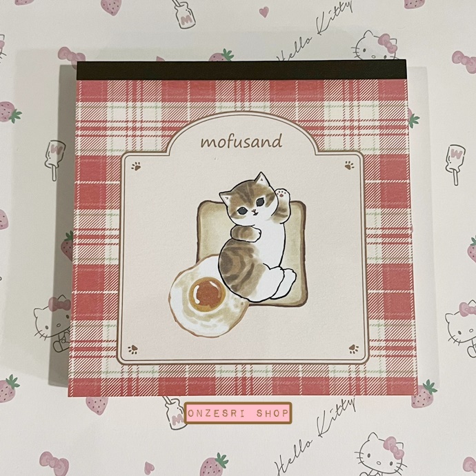 สมุดฉีก mofusand จากญี่ปุ่น ลาย Bread ขนาด 9.5 x 9.5 x 1 ซม. 4 ลาย รวม 100 แผ่น