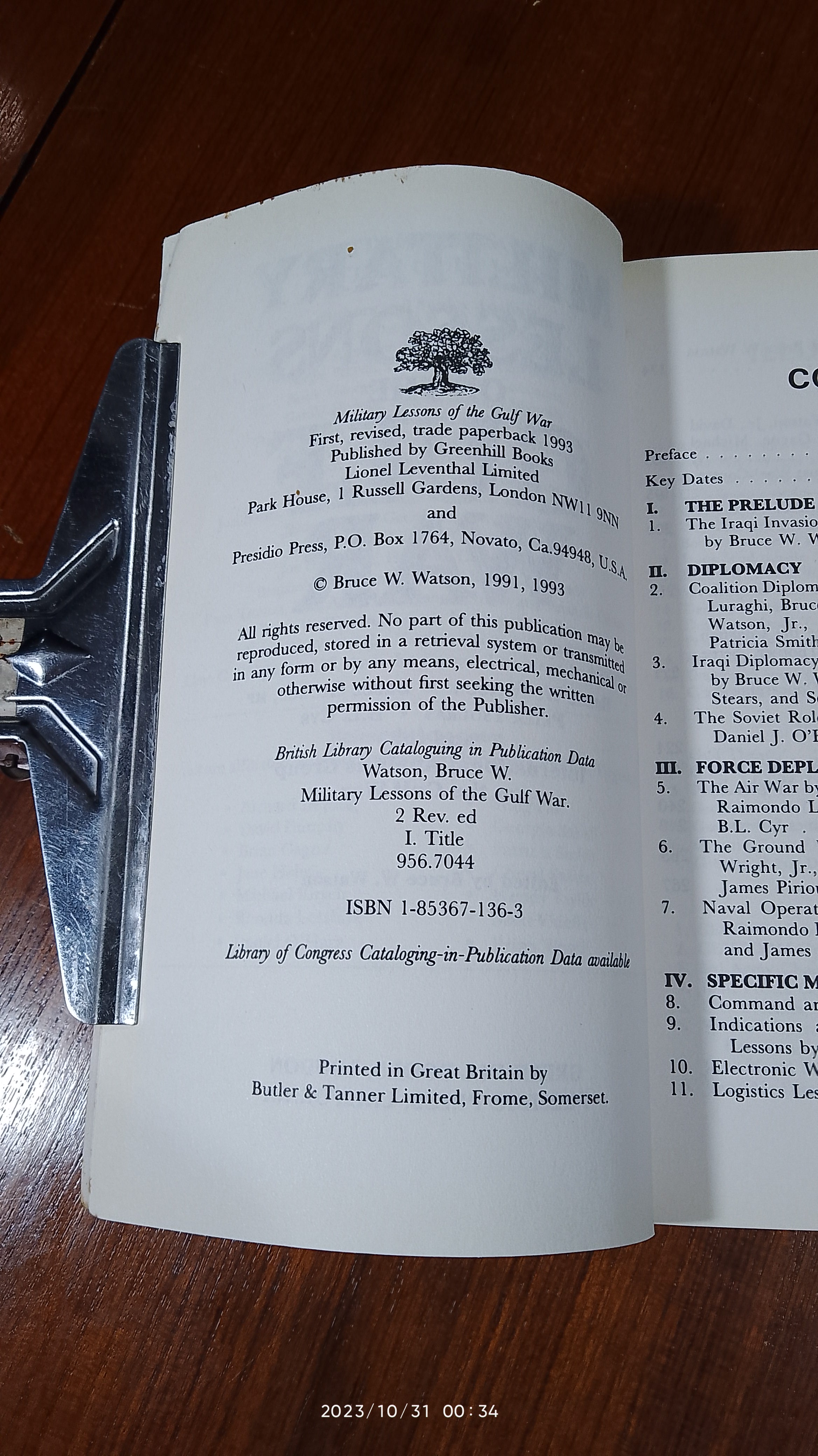 MILITARY LESSONS OF THE GULF WAR