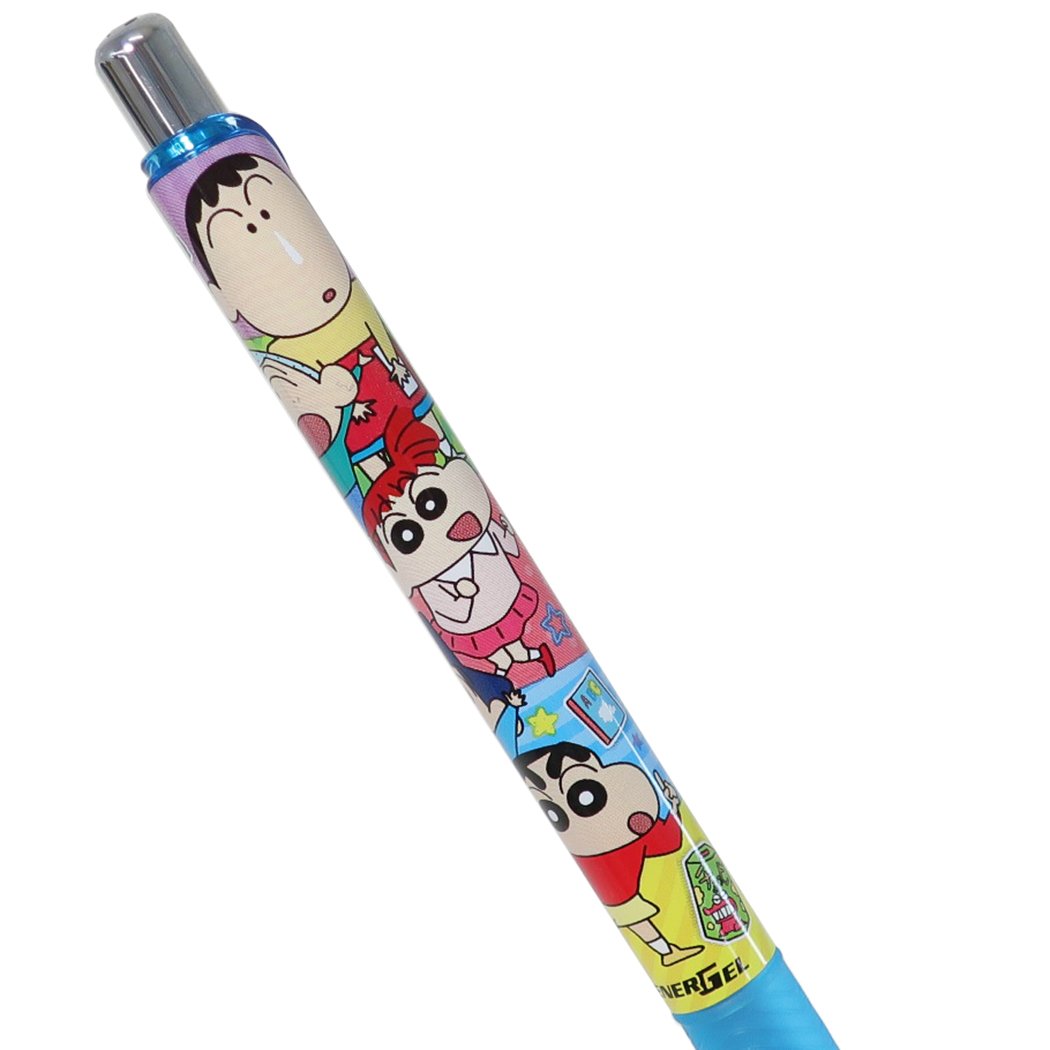 ปากกา Pentel Energel ลาย Crayon Shinchan (Friends) สีฟ้า หัว 0.5 หมึกสีดำ