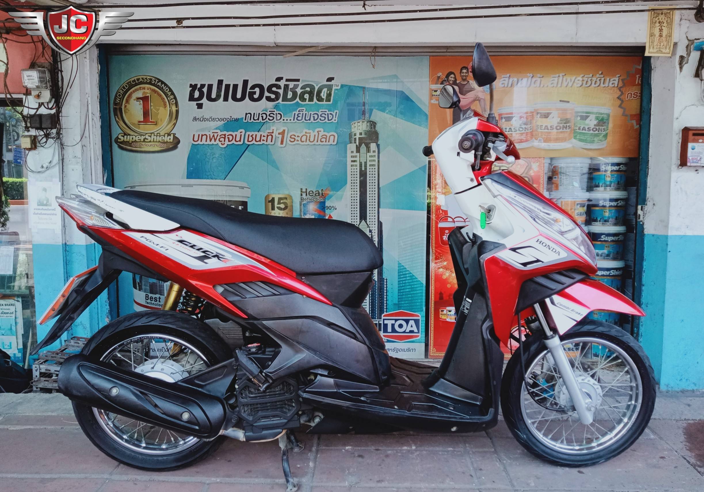 รถบ้านมือเดียว HONDA CLICK110i Combi-Brake จดทะเบียนปี53 สภาพเดิมน่าใช้ เครื่องดีสตาร์ทติดง่าย ชุดสีแท้ติดรถทั้งคันไม่มีล้มถาก