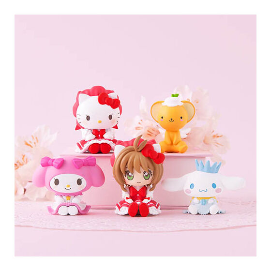 เซ็ตโมเดล Cardcaptor Sakura x Sanrio Characters Special Collaboration Mascot ครบเซ็ต 5 ตัว มี Hello Kitty, Kero-chan, My Melody, Sakura, Cinnamoroll