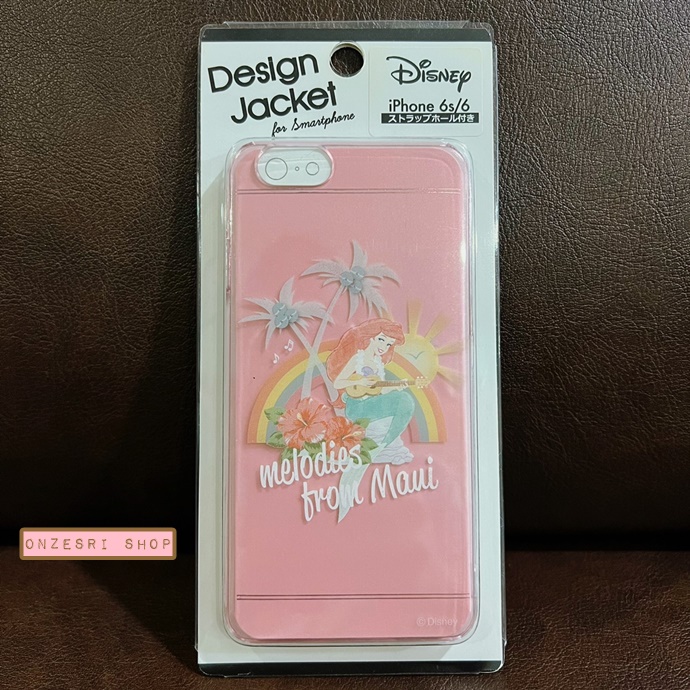 Case iPhone 6/6s From Japan แบบ Disney Hawaiian Series ลาย Little Mermaid (Ariel) สีชมพู เป็นเคสแบบแข็ง ใส