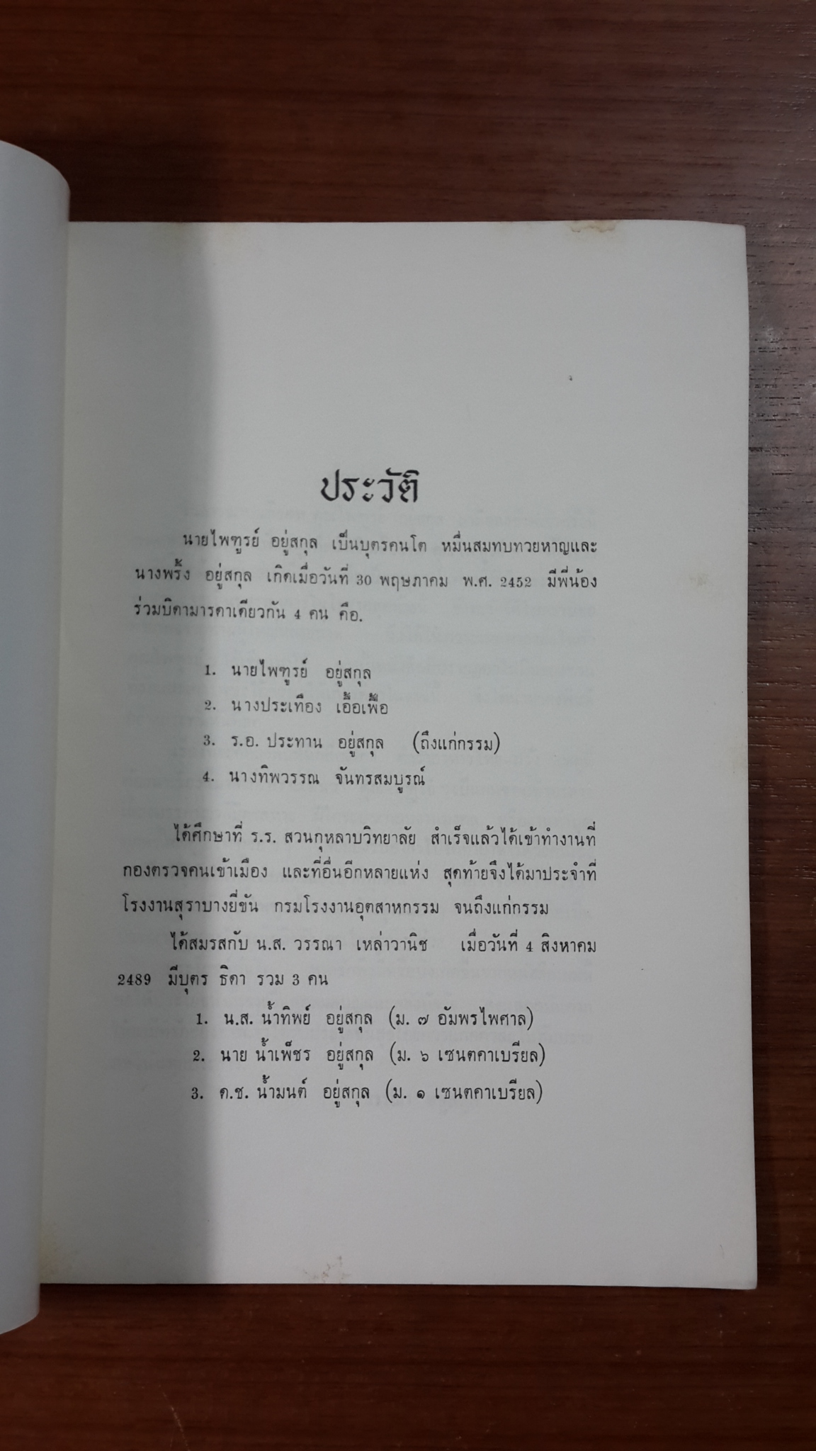 อนุสรณ์ในงานฌาปนกิจศพ นายไพฑูรย์ อยู่สกุล (มีสูตรอาหาร)