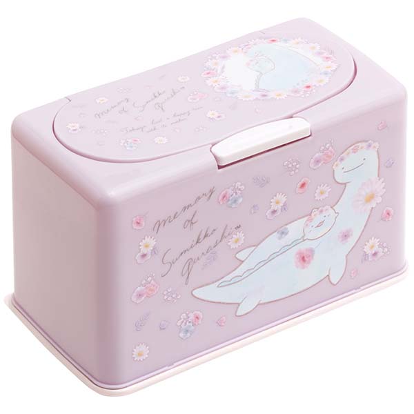 กล่องเก็บหน้ากากอนามัย ลาย Sumikko Gurashi Tokage Memories สีชมพู ขนาด 21.8 x 13 x 11.8 ซม. ใส่หน้ากากแบบแนวนอนได้ 60 แผ่น