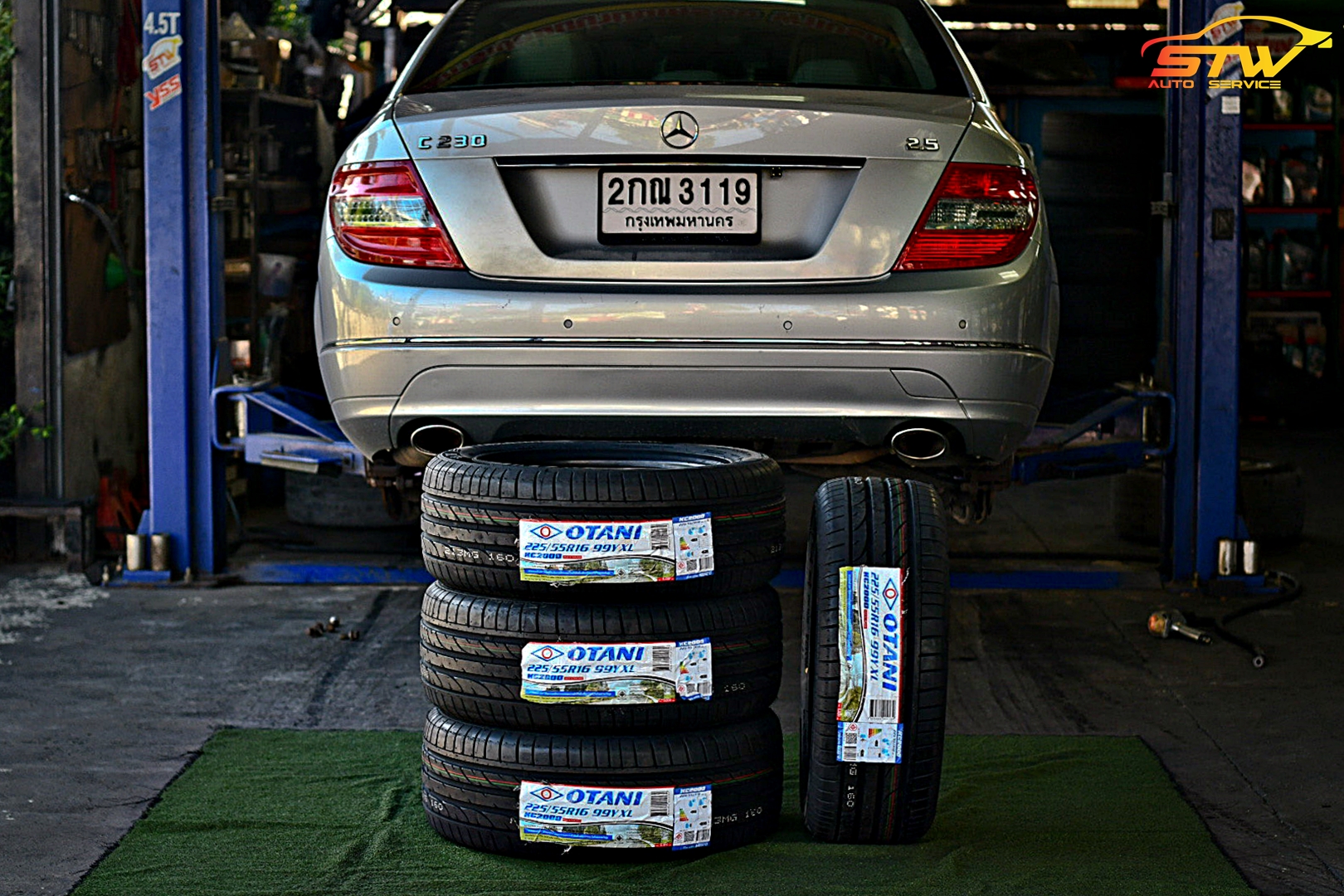 ยาง OTANI KC2000 225/55R16 99Y ติดตั้งใส่ Mercedes Benz C-Class C230
