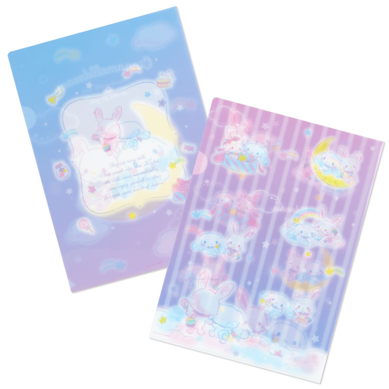 Set แฟ้ม A4 Cinnamelldream จาก Sanrio (Limited) เป็นการรวมกันของ Cinnamoroll x Wish Me Mell มี 2 แฟ้มในเซ็ต