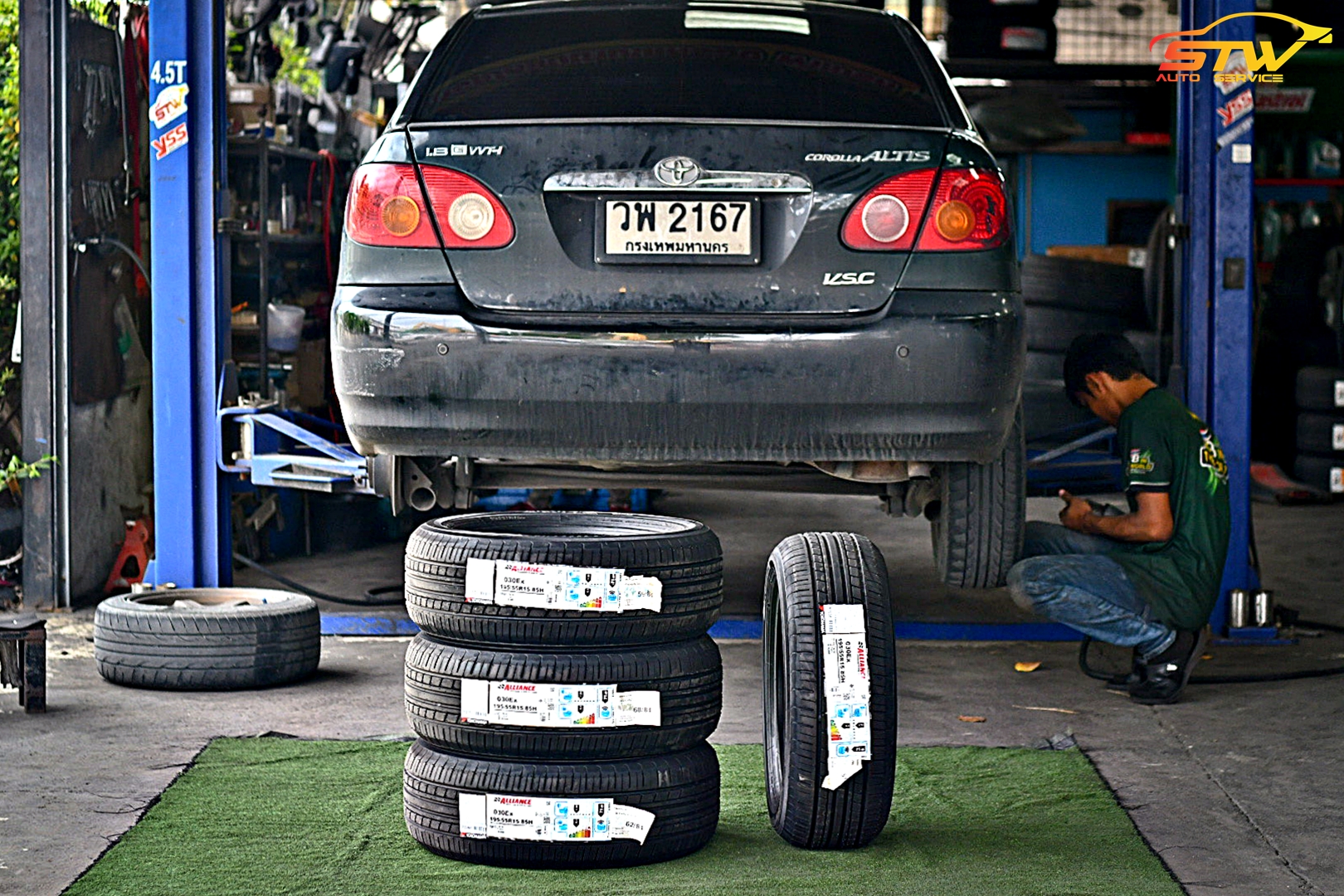 ยาง ALLIANCE AL30 (BY YOKOHAMA) 195/55R15 85H ติดตั้งใส่ TOYOTA ALTIS