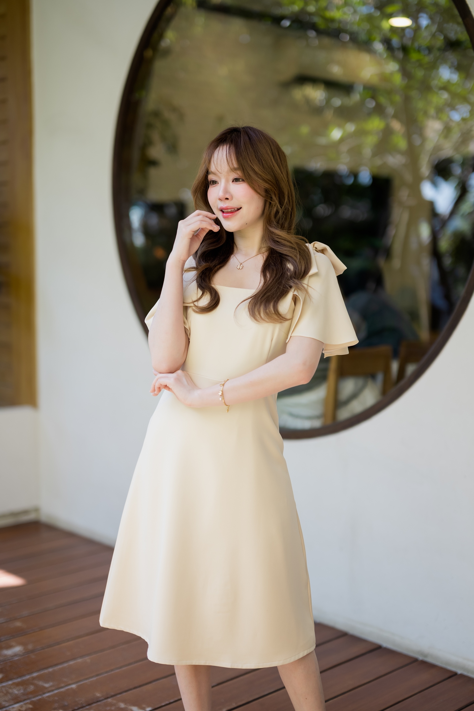 Bellette Bow Shoulder Dress