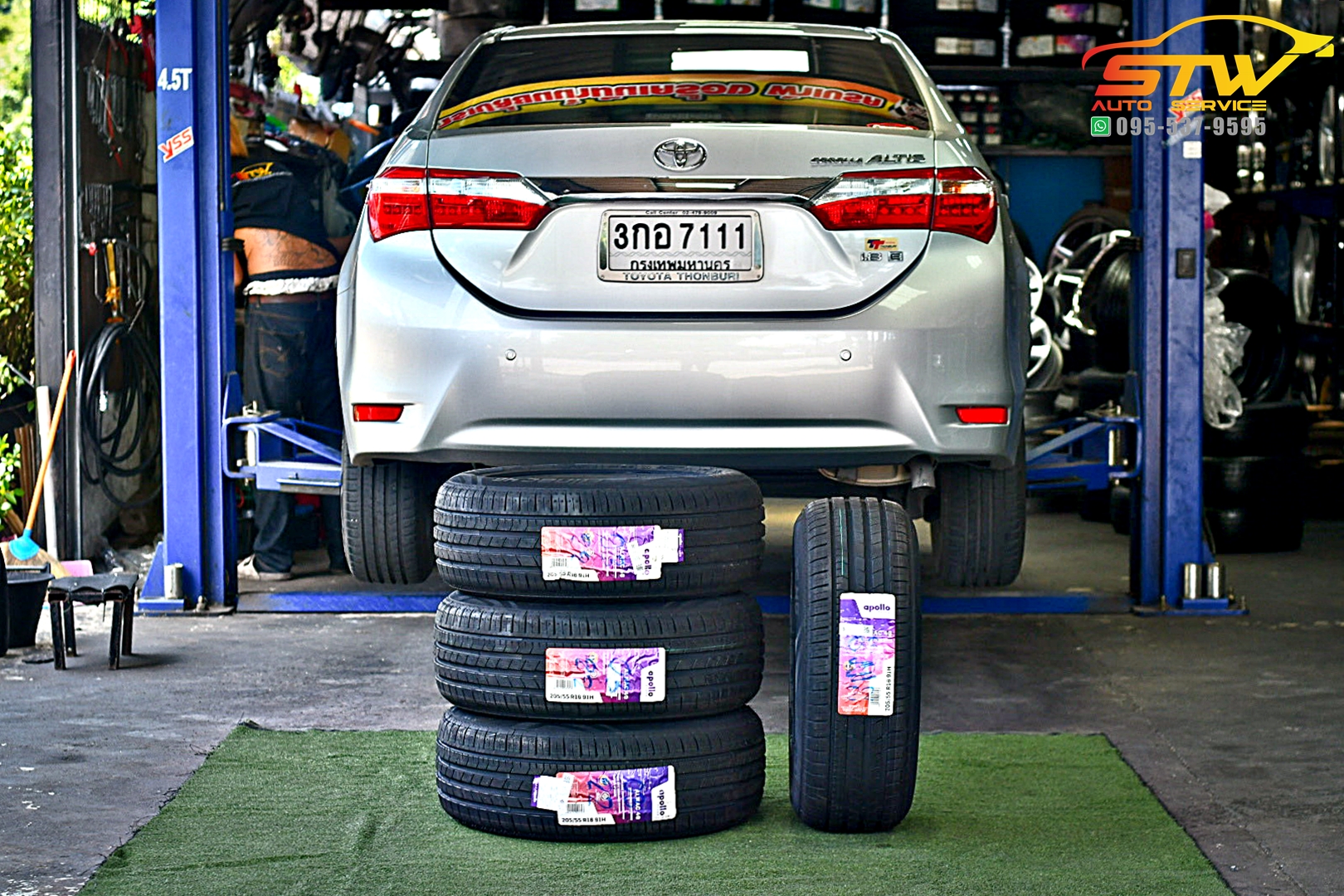 เปลี่ยนยาง TOYOTA ALTIS APOLLO ALNAC 4G 205/55R16 91H