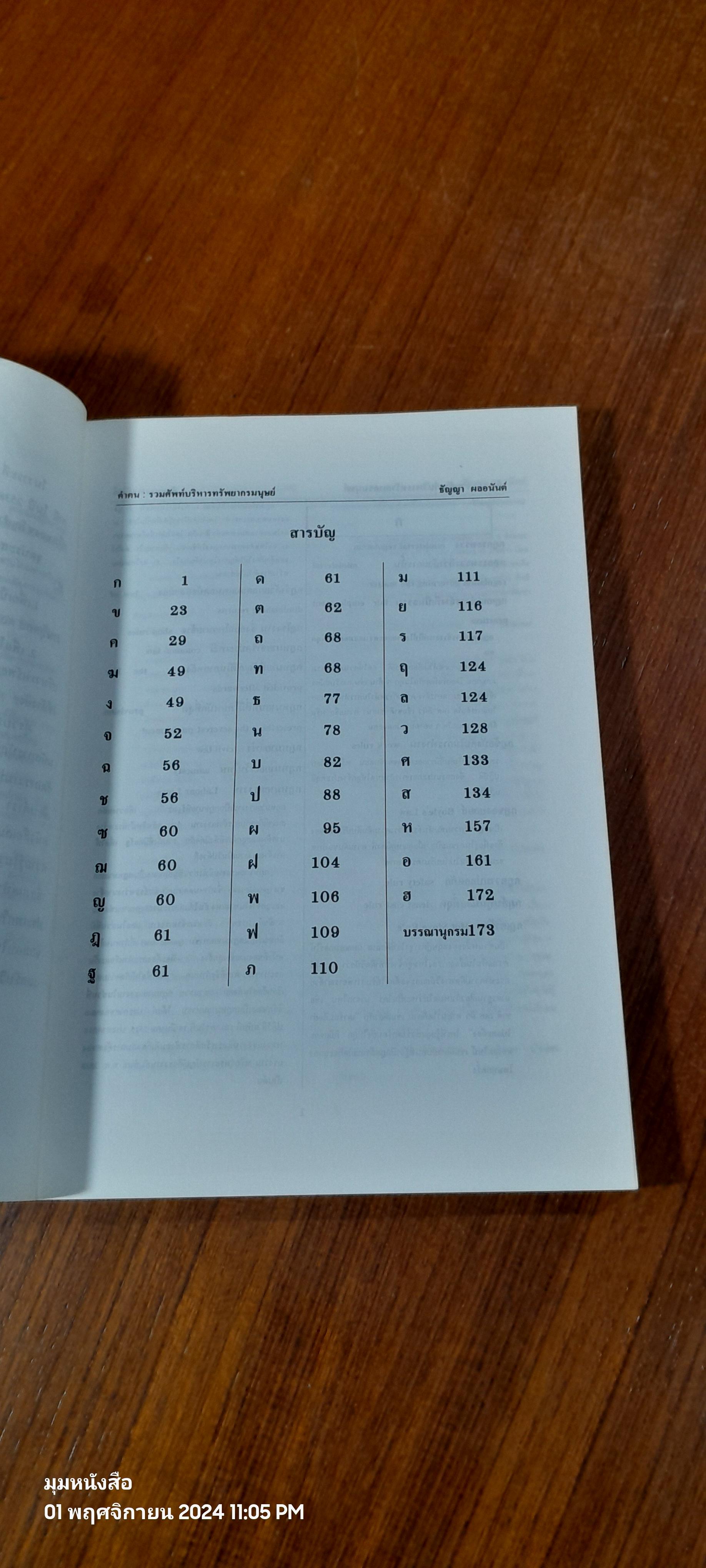 คำฅน หนังสือรวมศัพท์บริหารทรัพยากรมนุษย์ / ขวัญฤดี ภิรมย์สวัสดิ์
