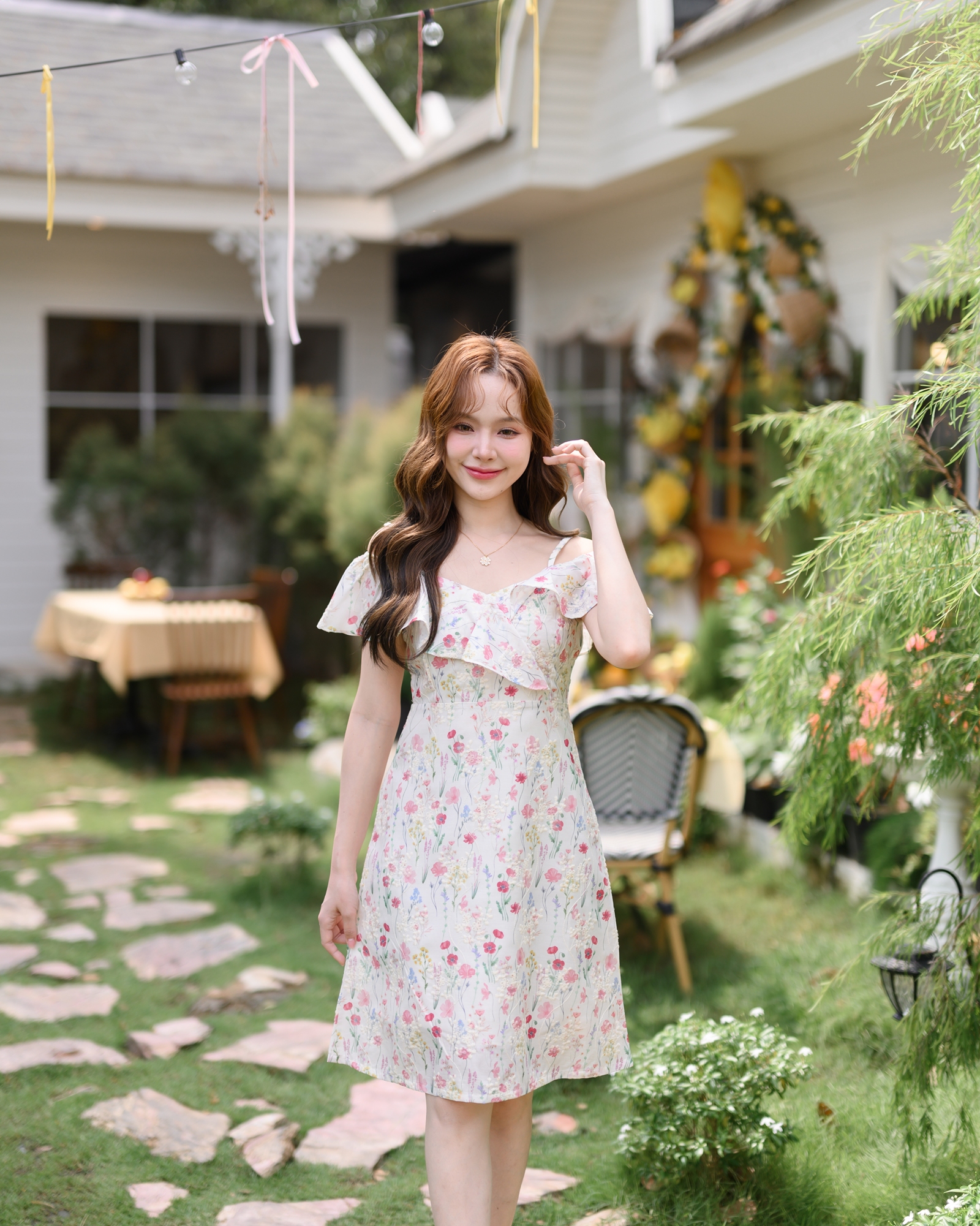 Blossom Breeze Off-shoulder Dress