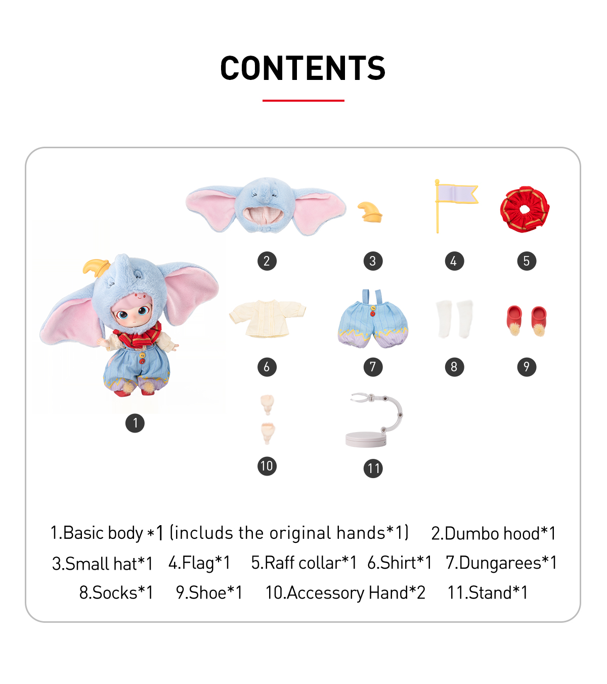 DIMOO × Dumbo Action Figure ความสูง 14 ซม. ของแท้จากช็อป POP MART Shanghai