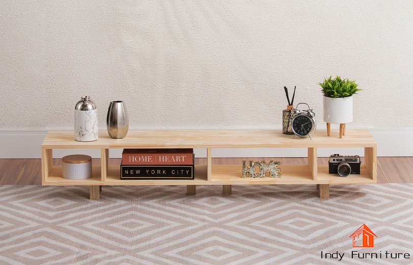 ชั้นวางอเนกประสงค์ ไม้ยางพารา รุ่น Train-B150 สีธรรมชาติ 150x30x30 Cm.