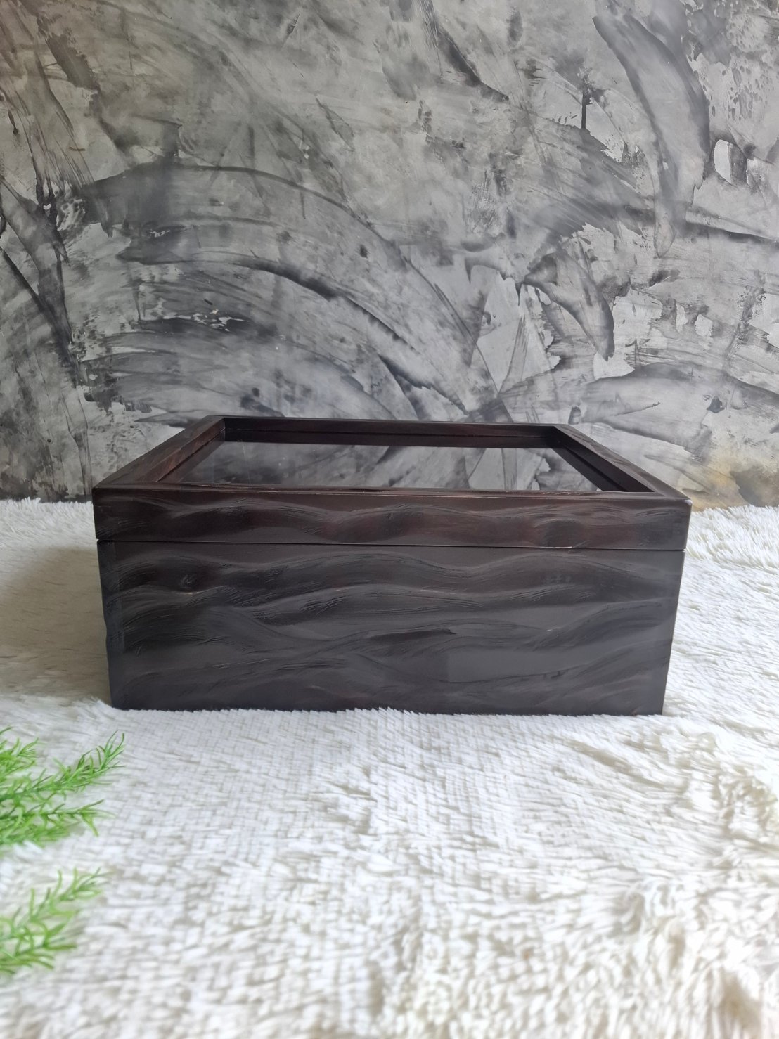 กล่องไม้ใส่ชุดแก้ว