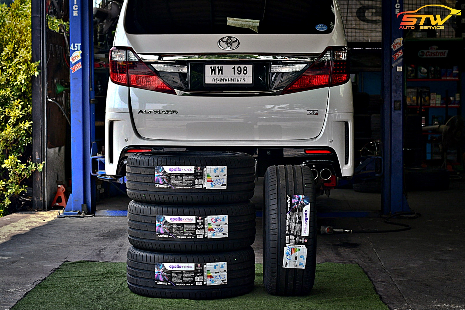 ยาง APOLLO Aspire 4G 245/50R19 105W ติดตั้งใส่ TOYOTA ALPHARD
