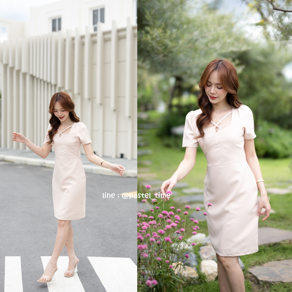 Tristen Dress : สีครีม
