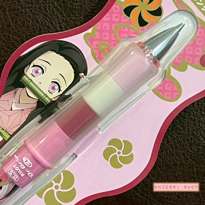 ดินสอกดเขย่าไส้ Dr.Grip PlayBorder ลาย ดาบพิฆาตอสูร (Demon Slayer: Kimetsu no Yaiba) แบบ Nezuko สีชมพู หัว 0.5