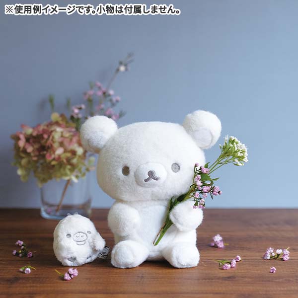 ตุ๊กตา Rilakkuma's Message Hugging Kiiroitori สีขาว มาเป็นคู่น้องคุมะ & โทริกอดกัน ถอดออกมาได้ ขนาด 18 x 16.5 x 12 ซม.