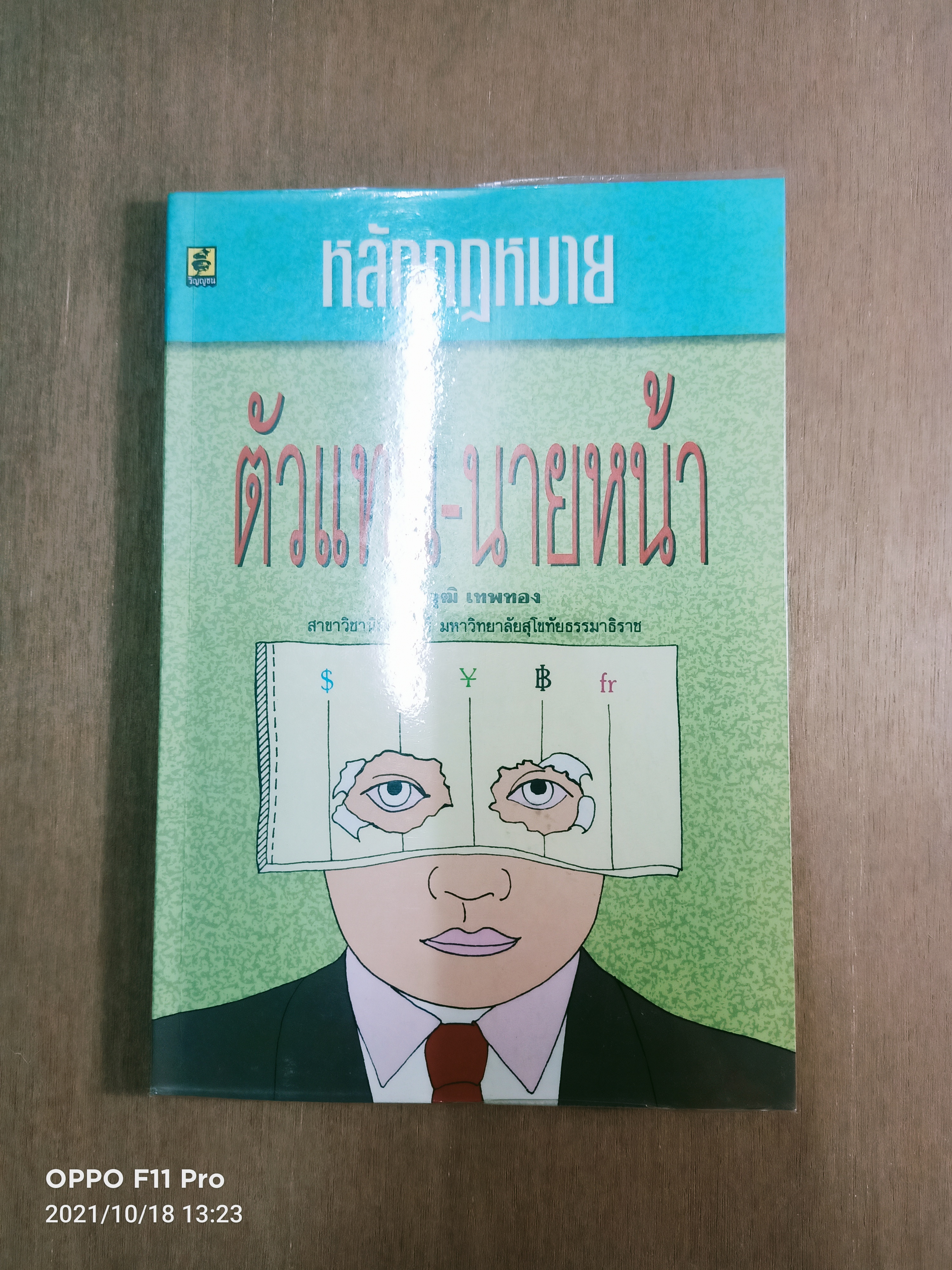 หลักกฎหมาย ตัวแทน-นายหน้า (หนังสือได้มีรอยขีดเส้นตามรูปที่ถ่าย) / วรวุฒิ เทพทอง