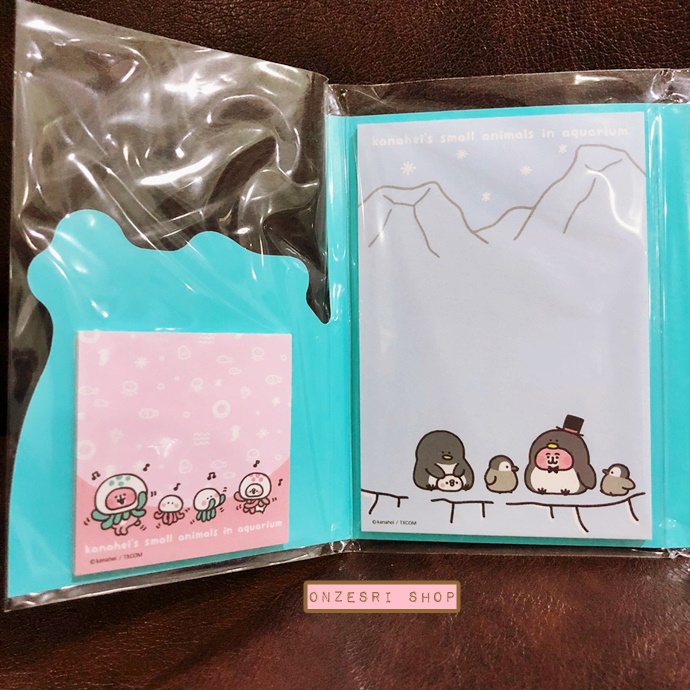 สมุดฉีกแบบเล่ม Kanahei's Small Animals in Aquarium (Limited) ขนาด 7.8 x 10.9 x 1.3 ซม. มีกระดาษ 4 ลาย รวม 80 แผ่น