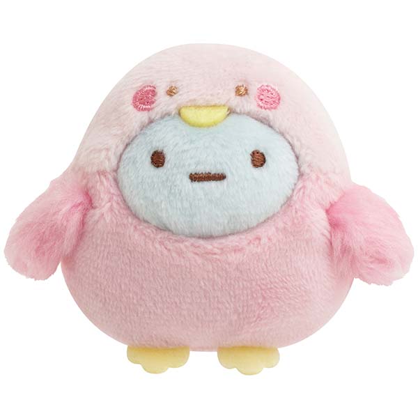 กระเป๋า Sumikko Gurashi Minna de Kotorikko Mini Bag ด้านหลังเป็นช่องใส ไว้โชว์ตุ๊กตาได้ (แบบตัวเล็ก) มาพร้อมตุ๊กตา Tapioca ฟ้า ไซส์ SS ใส่ชุดนกสีชมพู ขนาด 10.5 x 9.5 x 5 ซม.