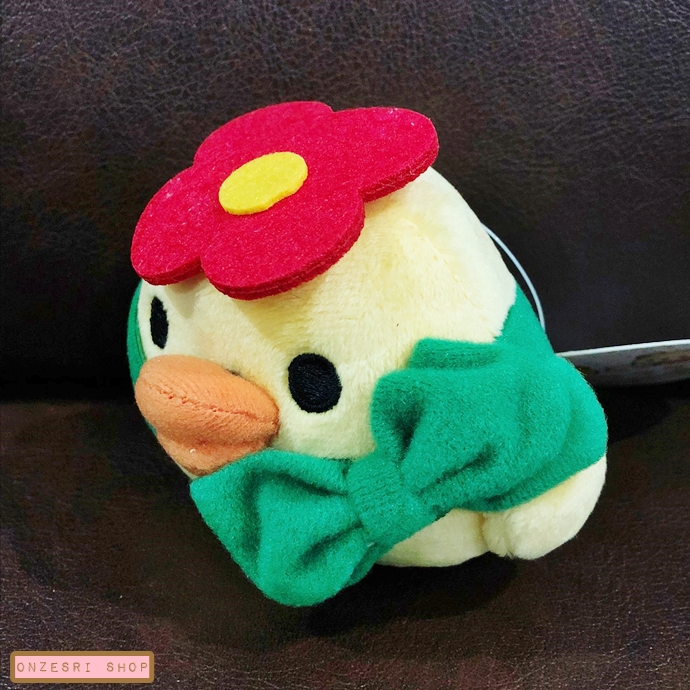 ตุ๊กตา Kiiroitori Tsubaki (Limited) แบบมีดอกสึบากิประดับ ขนาด 10 x 8 x 7 ซม.