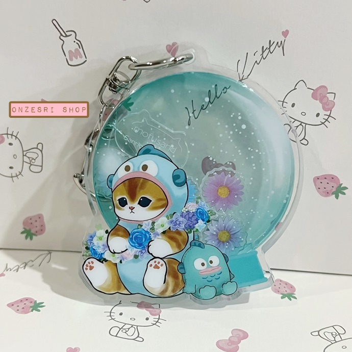 พวงกุญแจอะคริลิค mofusand x Sanrio Characters Acrylic Flower Dome เป็นแบบโดมดอกไม้กลม ๆ ด้านในกลิ้งไปมาได้ ขนาดเฉพาะตัว 6.2 ซม. มี 6 แบบให้เลือก