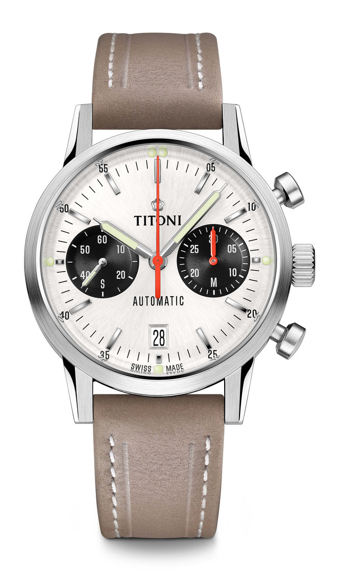 TITONI Heritage Bicompax Chronograph รุ่น 94020 S-ST-680 (ประกันศูนย์ไทย)