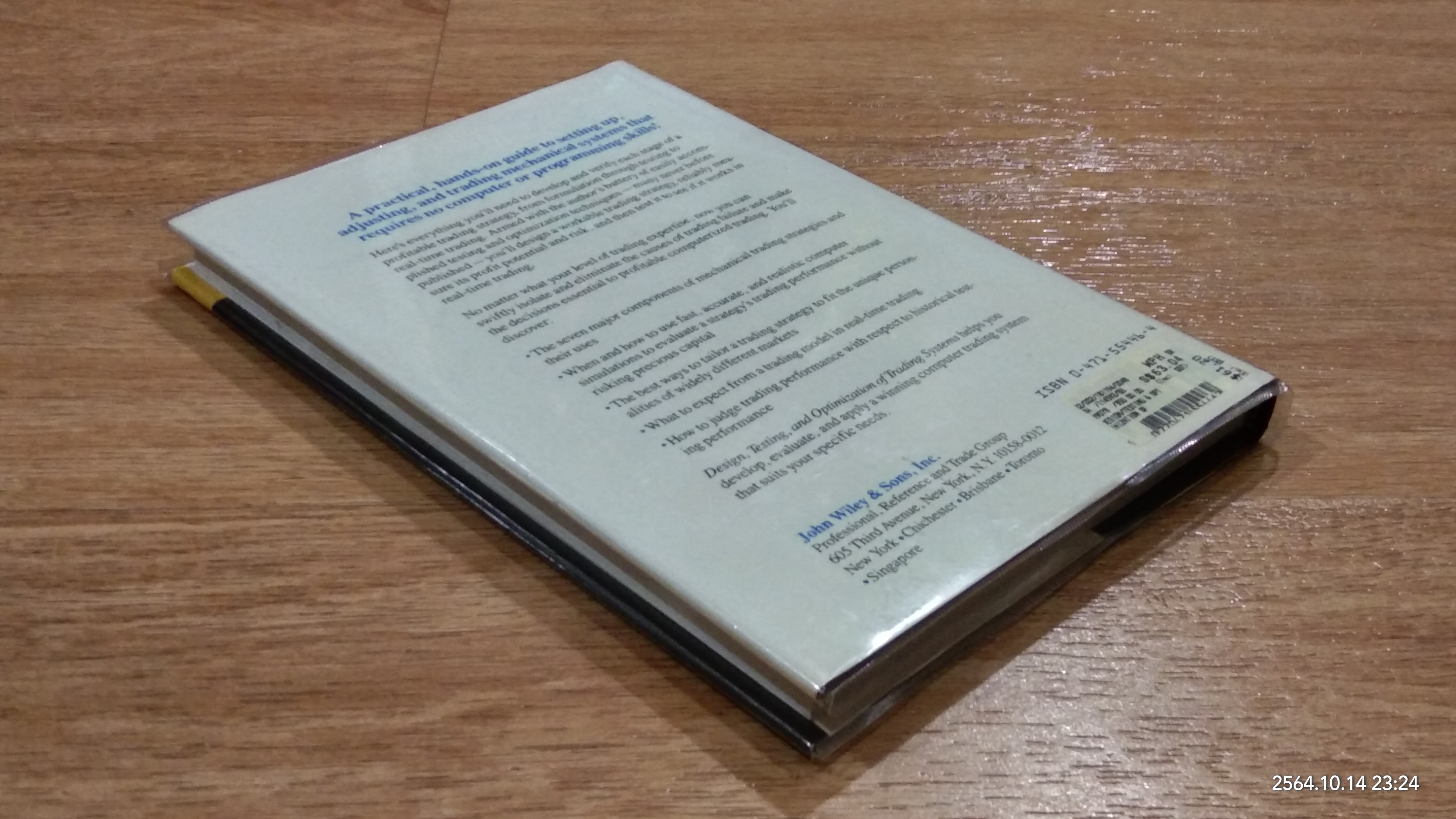 Design, Testing, and Optimization of Trading Systems / Robert Fischer