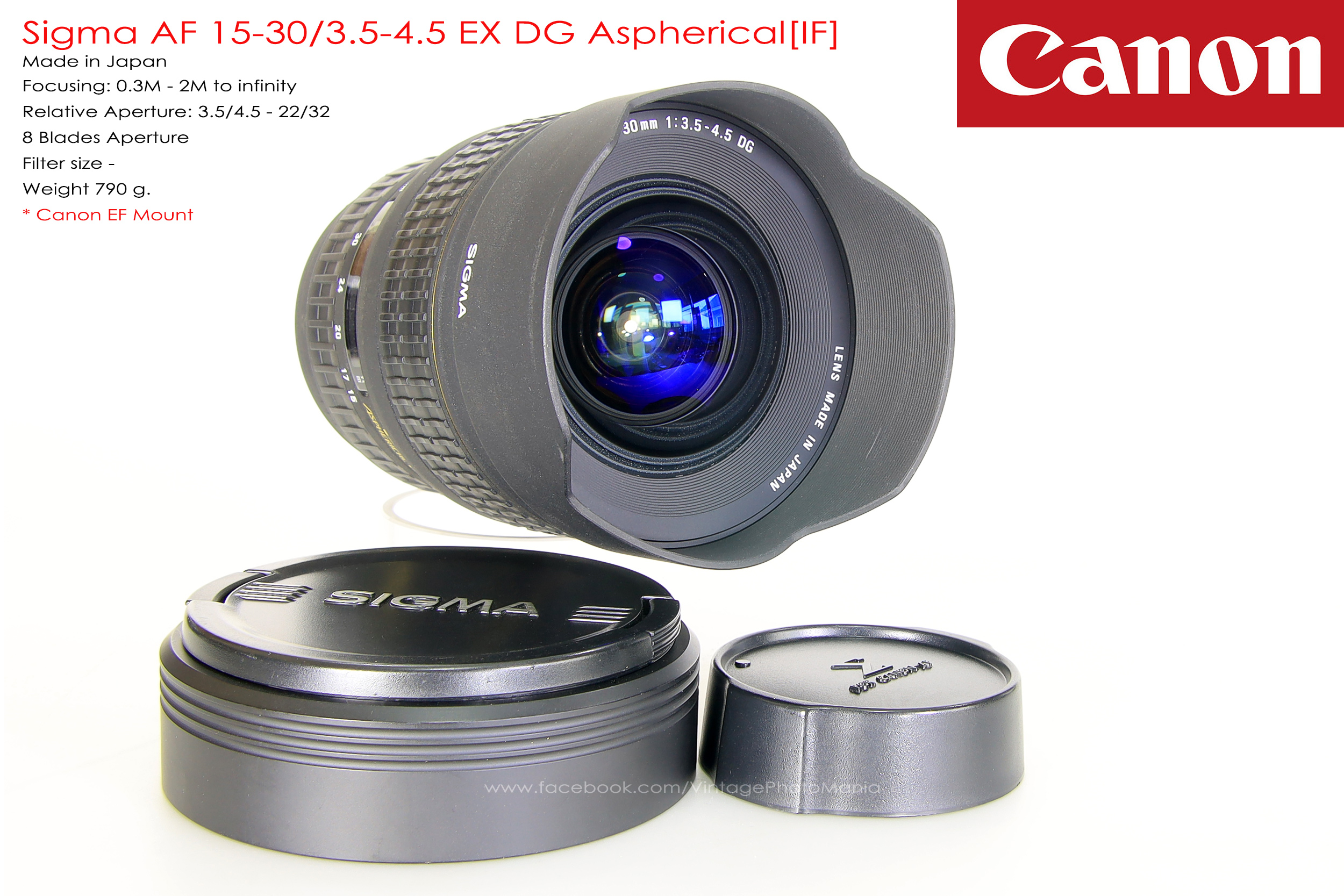 Sigma AF 15-30/3.5-4.5 EX DG Aspherical[IF] *EF Mount [Used]
