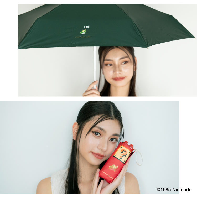 ร่มพับ Wpc. รุ่น Super Mario Bros. Parasol Mini แบบสีแดง ป้องกัน UV 100% ป้องกันคลื่นความร้อน กันฝน ขนาด สูง 48 ซม. กว้าง 85 ซม. พับแล้วเหลือ 16 ซม. น้ำหนัก 185g ทำจากผ้าสังเคราะห์ (PU coating)