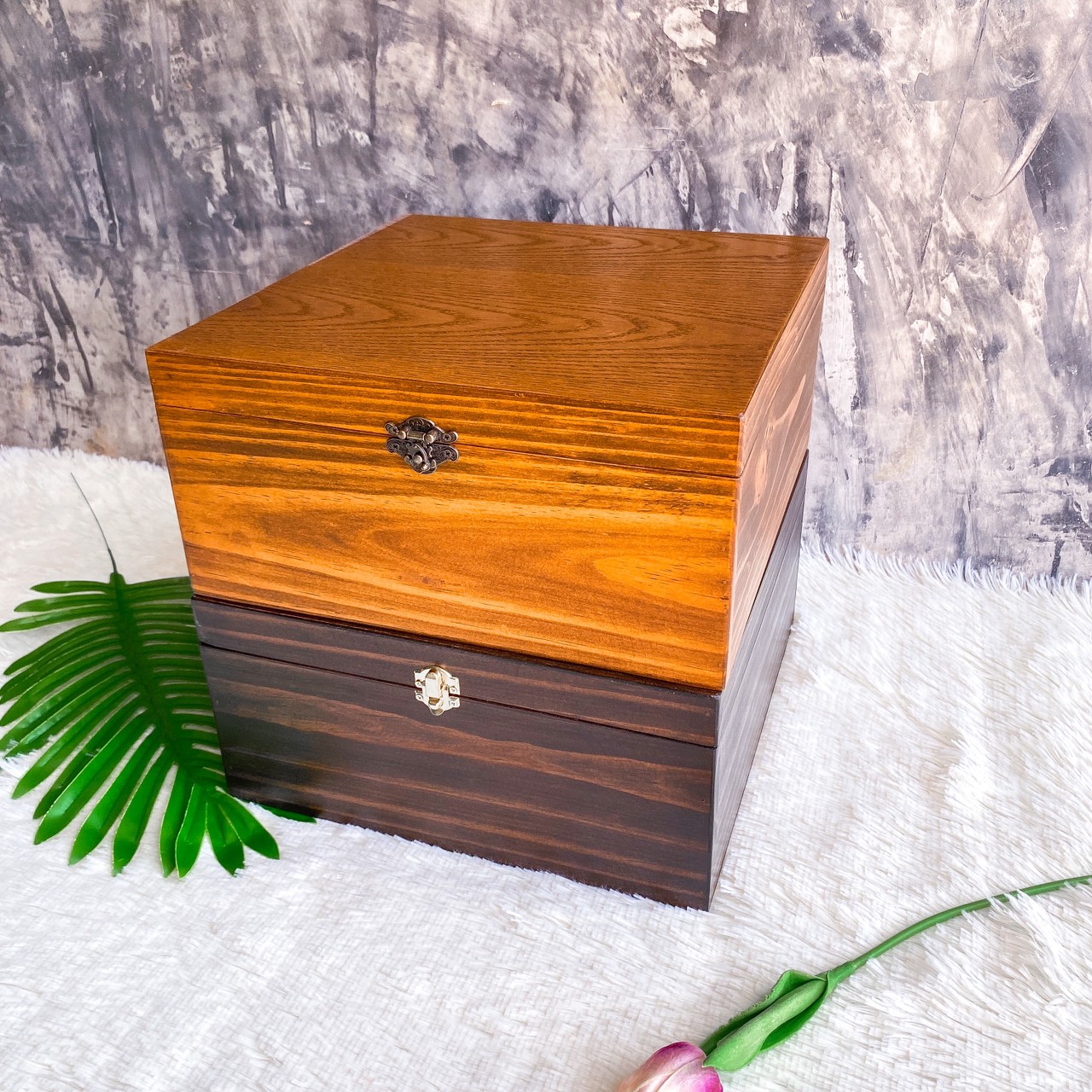 กล่องไม้ฝาล็อค ไซส์ L (Wooden lock box, L size)