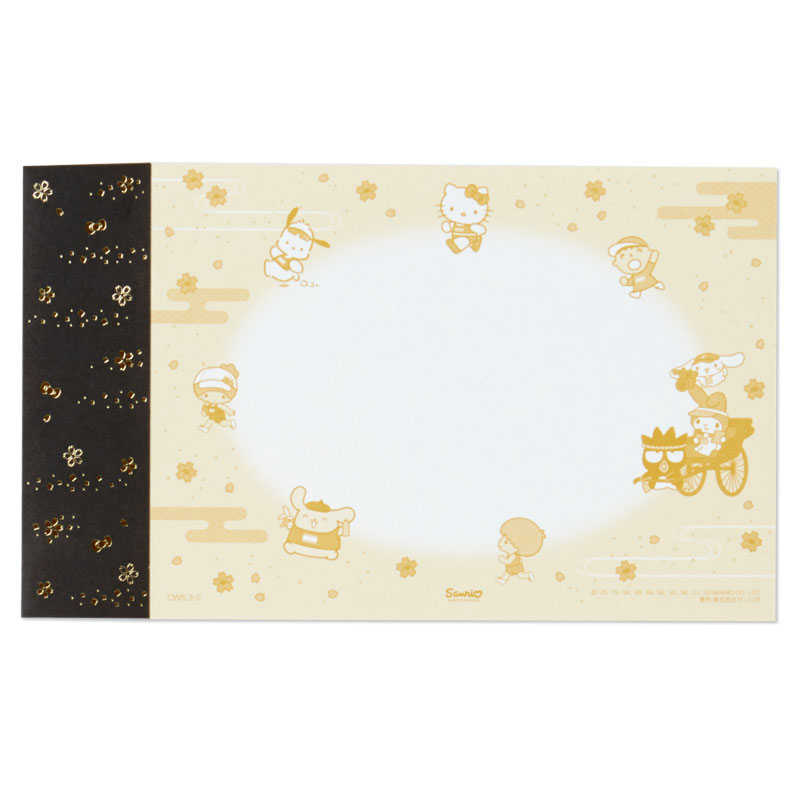 Sanrio Card - Pop up ลาย Sanrio - Sporty at Asakusa (Japan Limited) ใบใหญ่ เป็นแบบรวมชาว Sanrio เล่นกีฬา บรรยากาศแบบญี่ปุ่น ตรงขอบเป็นสีทอง ด้านหลังเขียนได้ มาพร้อมซองลายน่ารัก ขนาดก่อนกาง 13.5 x 0.5 x 22.6 ซม.