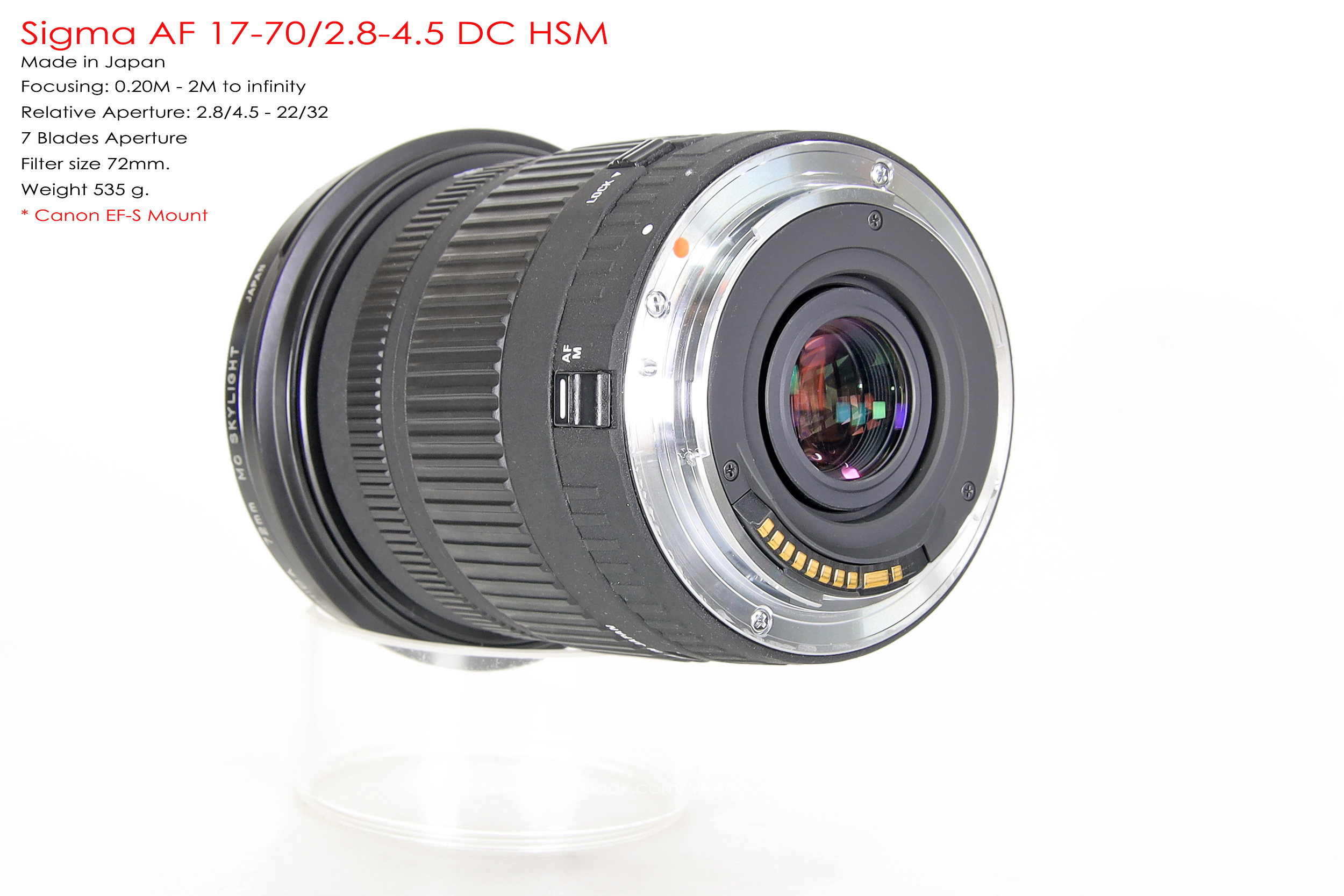 Sigma AF 17-70/2.8-4.5 DC HSM *Canon EF-S Mount [USED]
