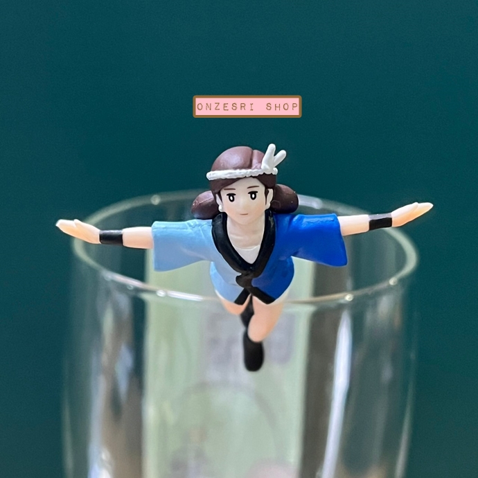 Cup no Fuchiko Irodori Japan (Limited) สาวน้อยเกาะแก้วลายเอกลักษณ์ประจำญี่ปุ่น ชุดสีน้ำเงิน มีหลายแบบให้เลือก * เคลียร์สต็อก