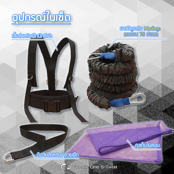 ชุดยางยืดสำหรับฝึกความแข็งแรง Resistance Strength Trainer Series (Medium Level)