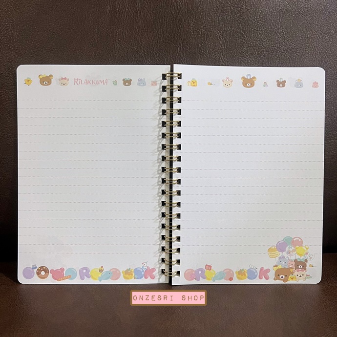 สมุดริมลวด Rilakkuma Niko Niko Happy for You สีเหลือง ขนาด B6 (18 x 12.5 ซม.) 120 หน้า